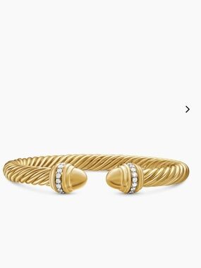 DAVID YURMAN CLASSIC CABLESPIRA® BRACELET 18K Yellow Gold with Diamonds